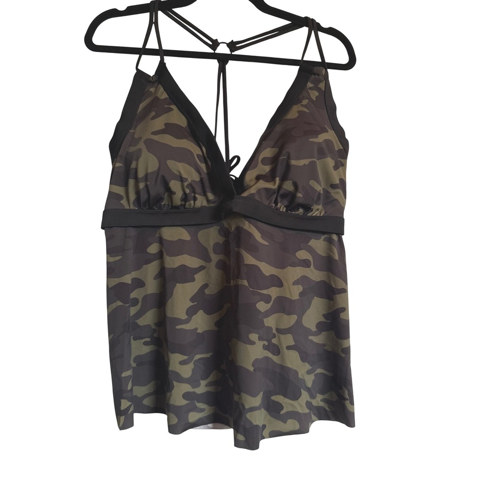 Camo Print Women's Swim Halter Top